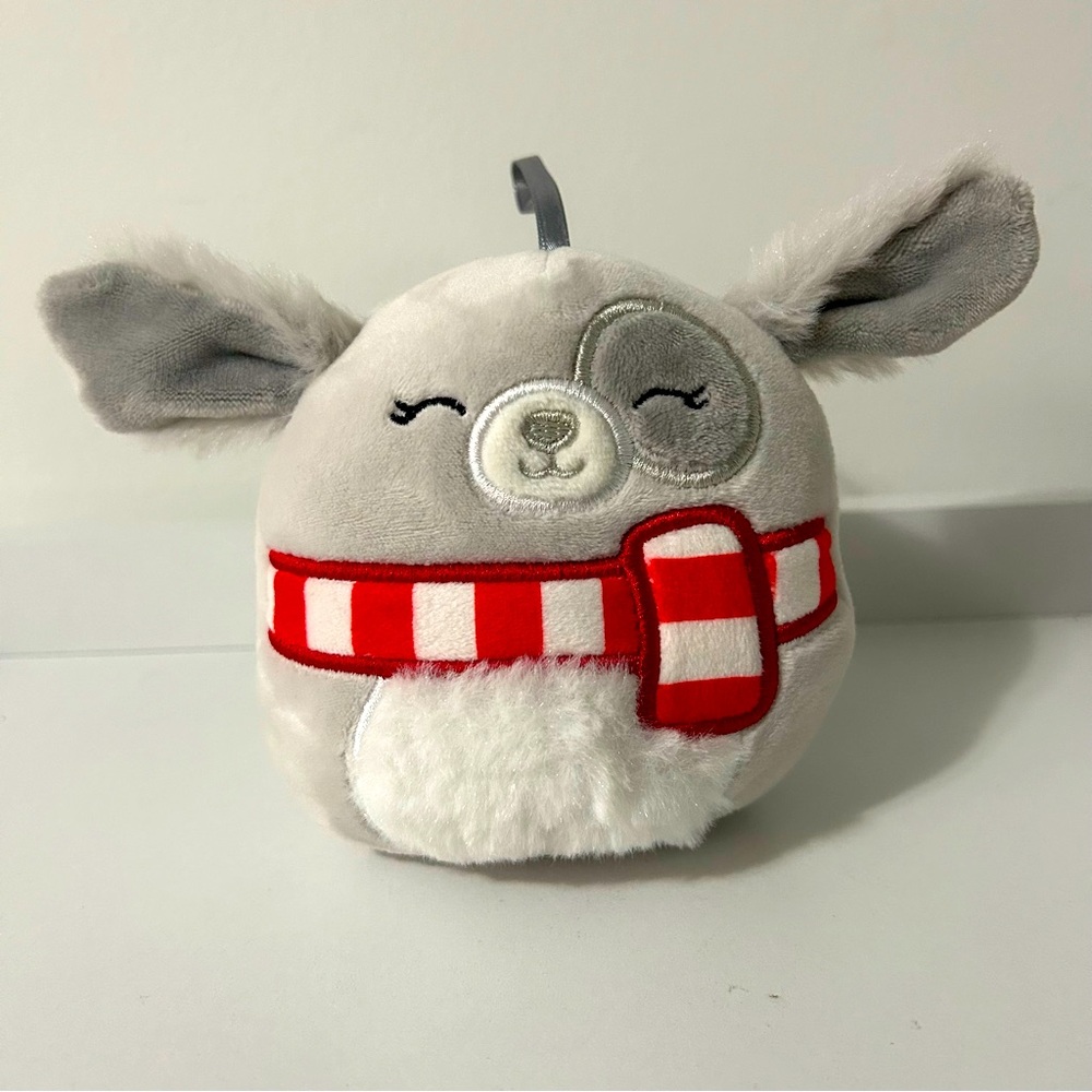 Squishmallows Ivy Dog Christmas Ornament Plush 5"